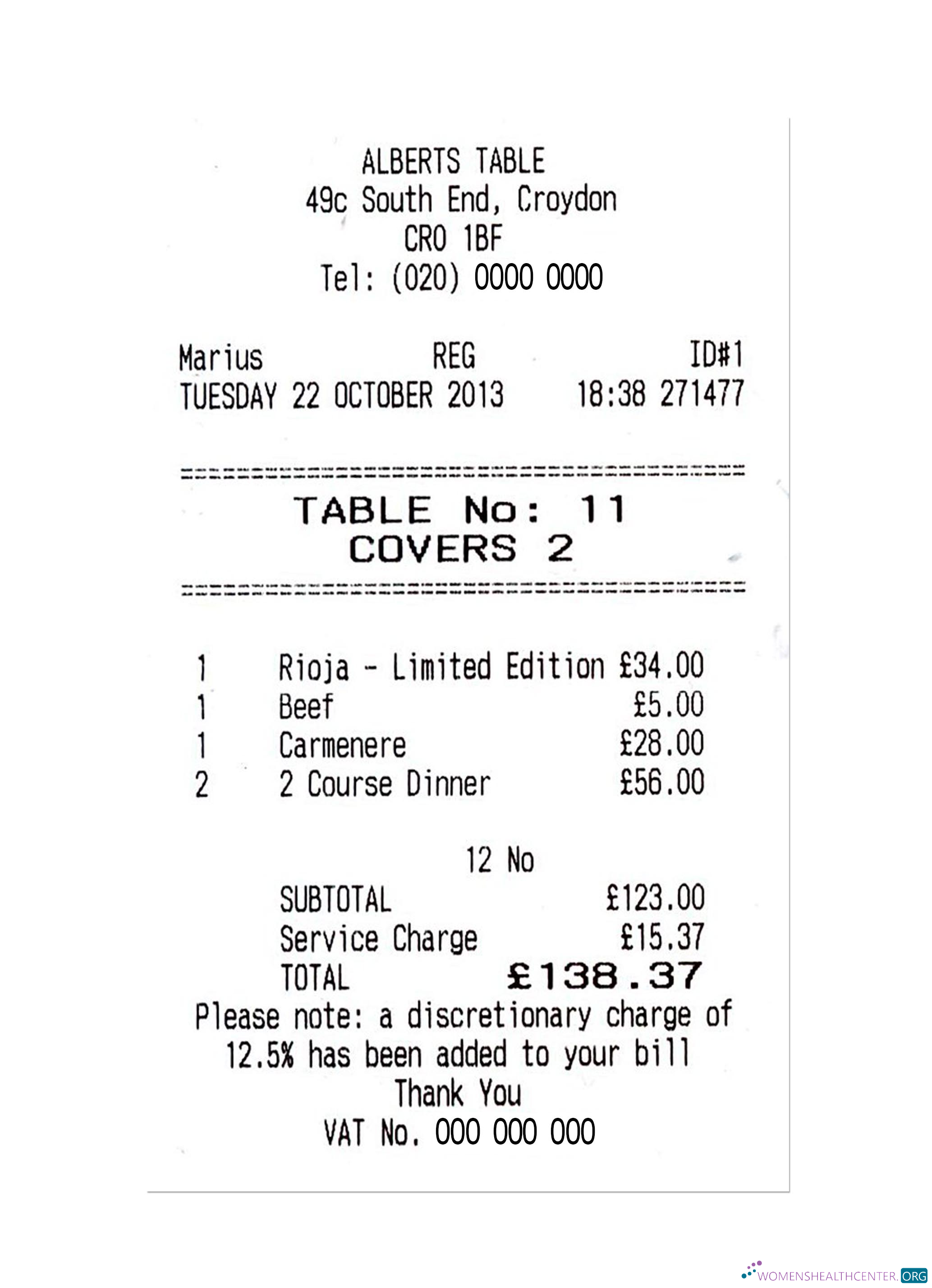 Download ALBERTS TABLE payment check Photoshop template